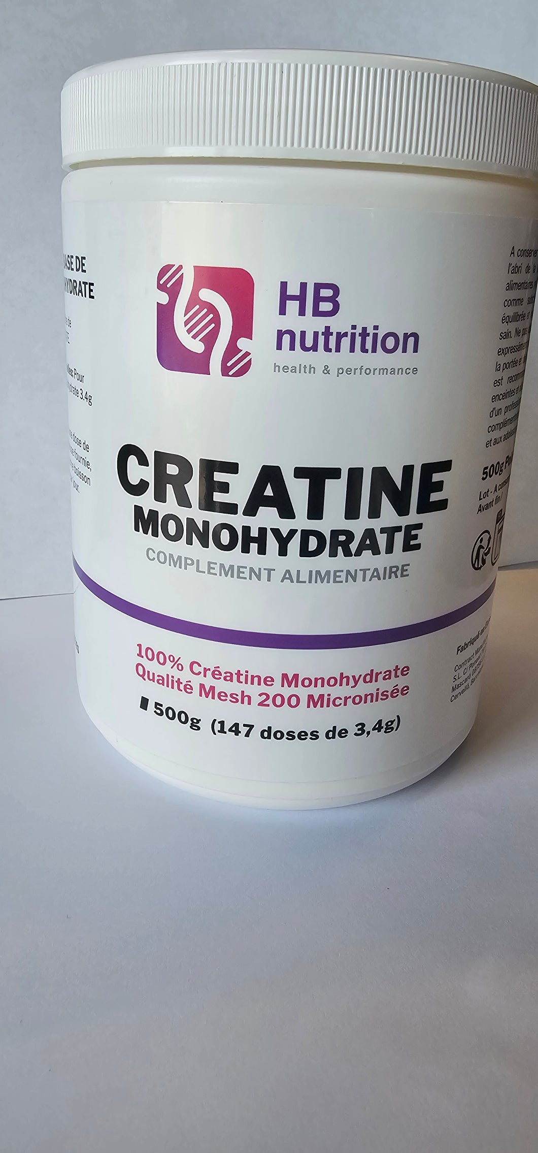 CREATINE MONOHYDRATE HB NUTRITION 500GR